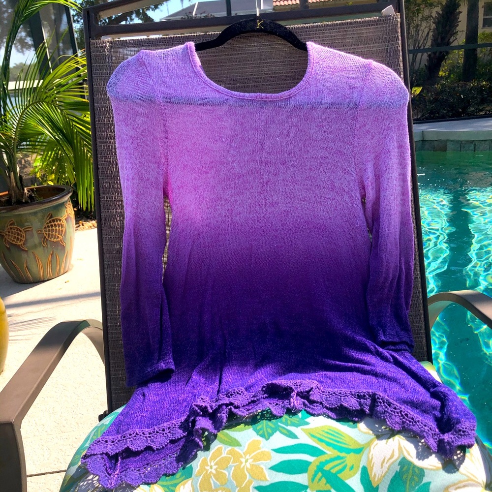 Long sleeve purple shirt